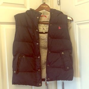 Jack Wills puffy vest in navy blue